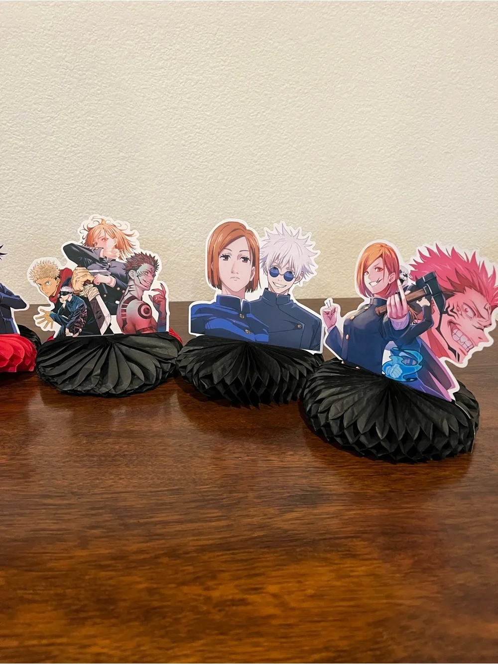 Jujutsu Kaisen Table Centerpieces - Red & Black Anime Set Party Decorations